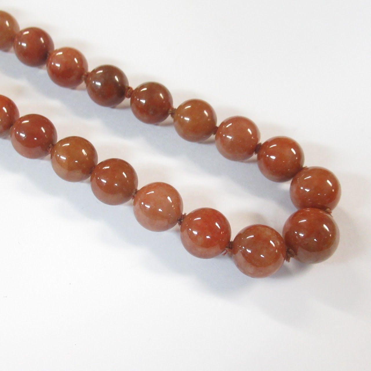 Jasper and 14K Gold Bead Necklace