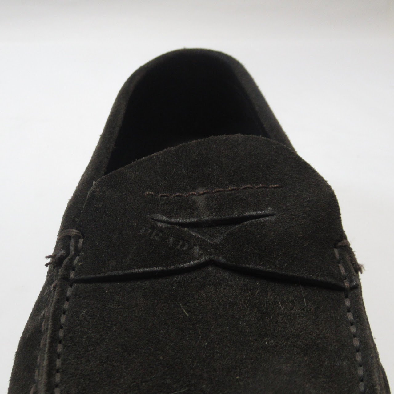 Prada Brown Suede Loafers