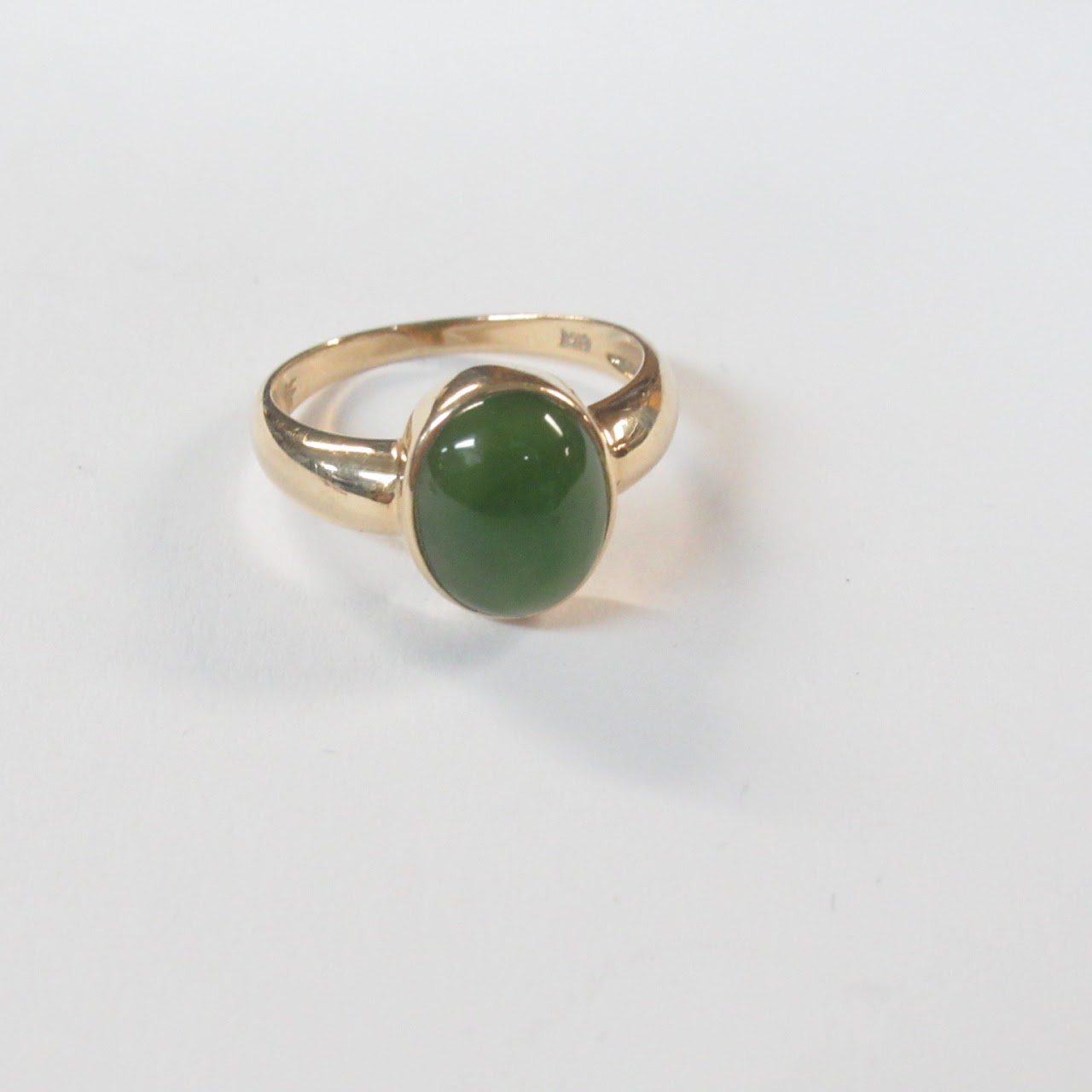 14K Gold and Jade Ring