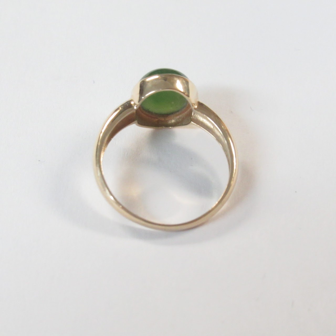 14K Gold and Jade Ring