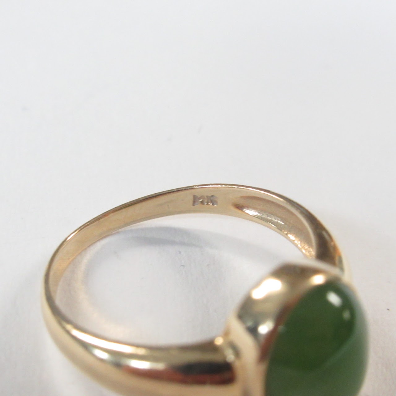 14K Gold and Jade Ring