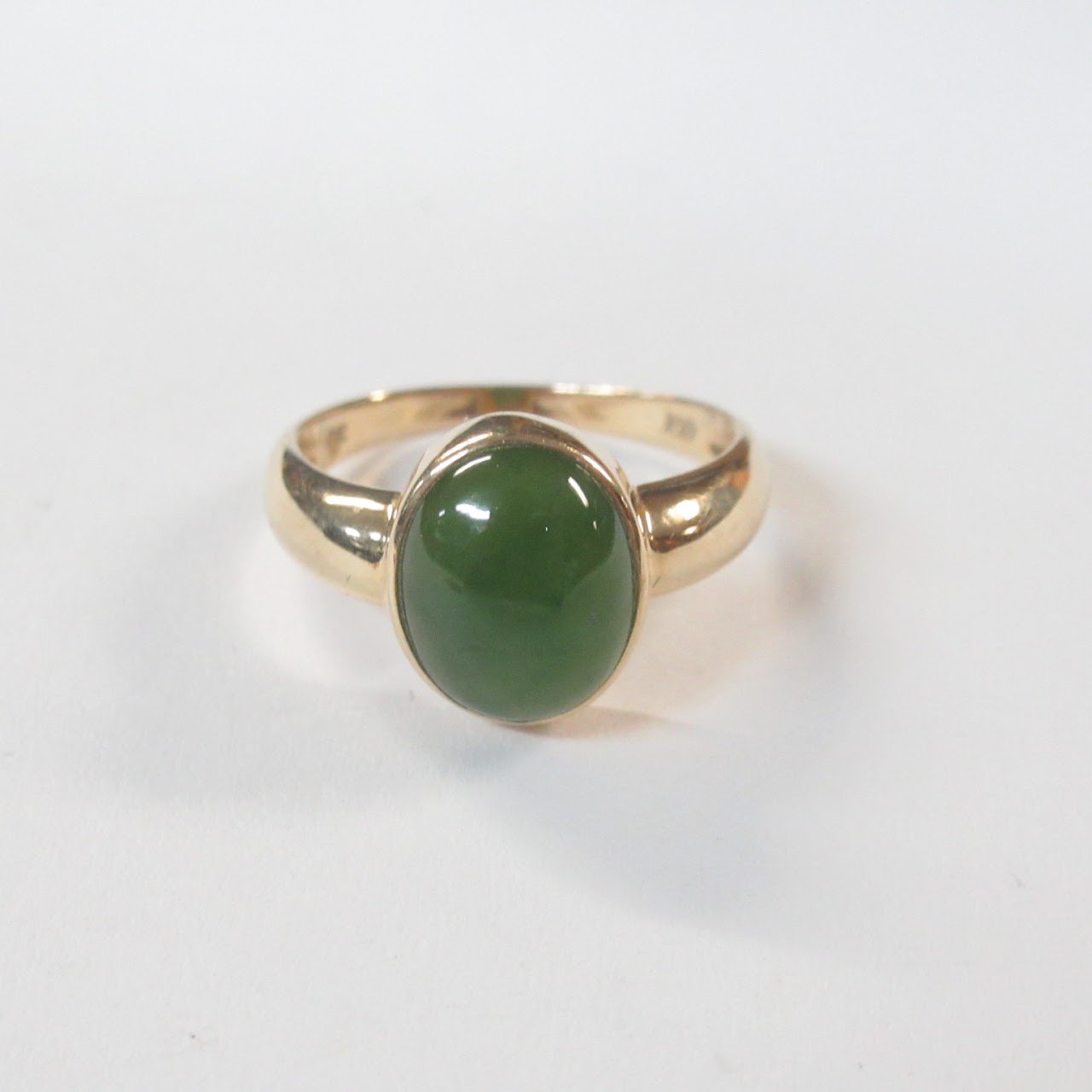 14K Gold and Jade Ring