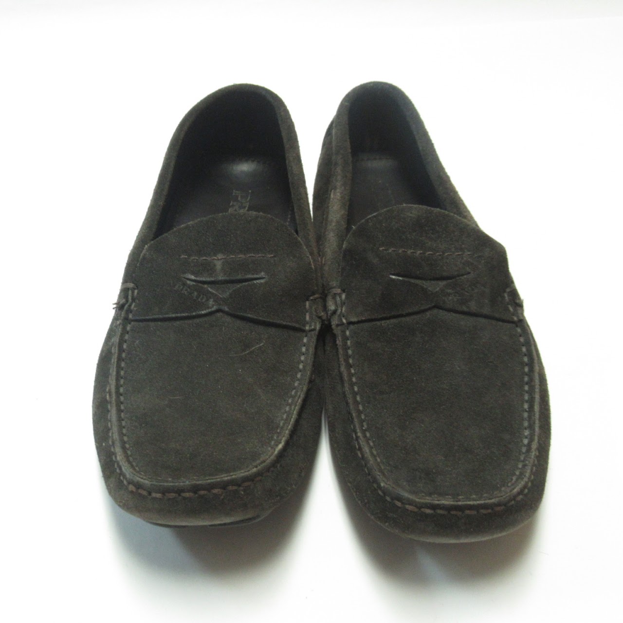 Prada Brown Suede Loafers