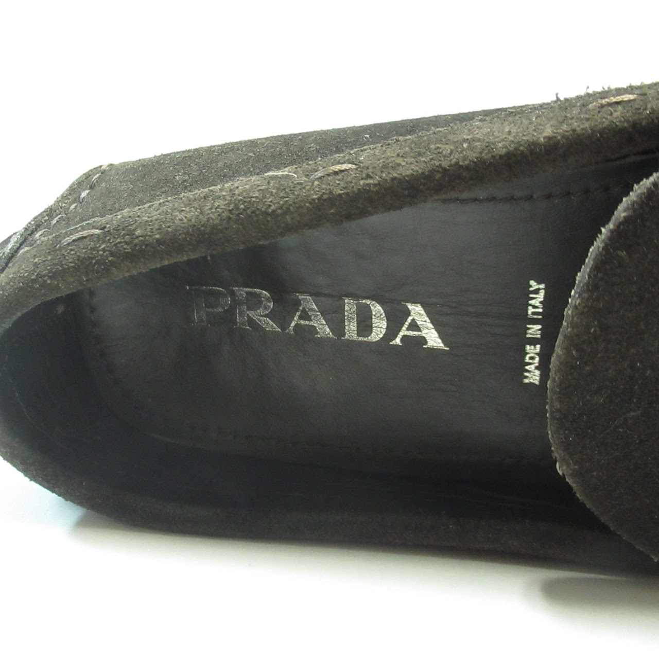 Prada Brown Suede Loafers