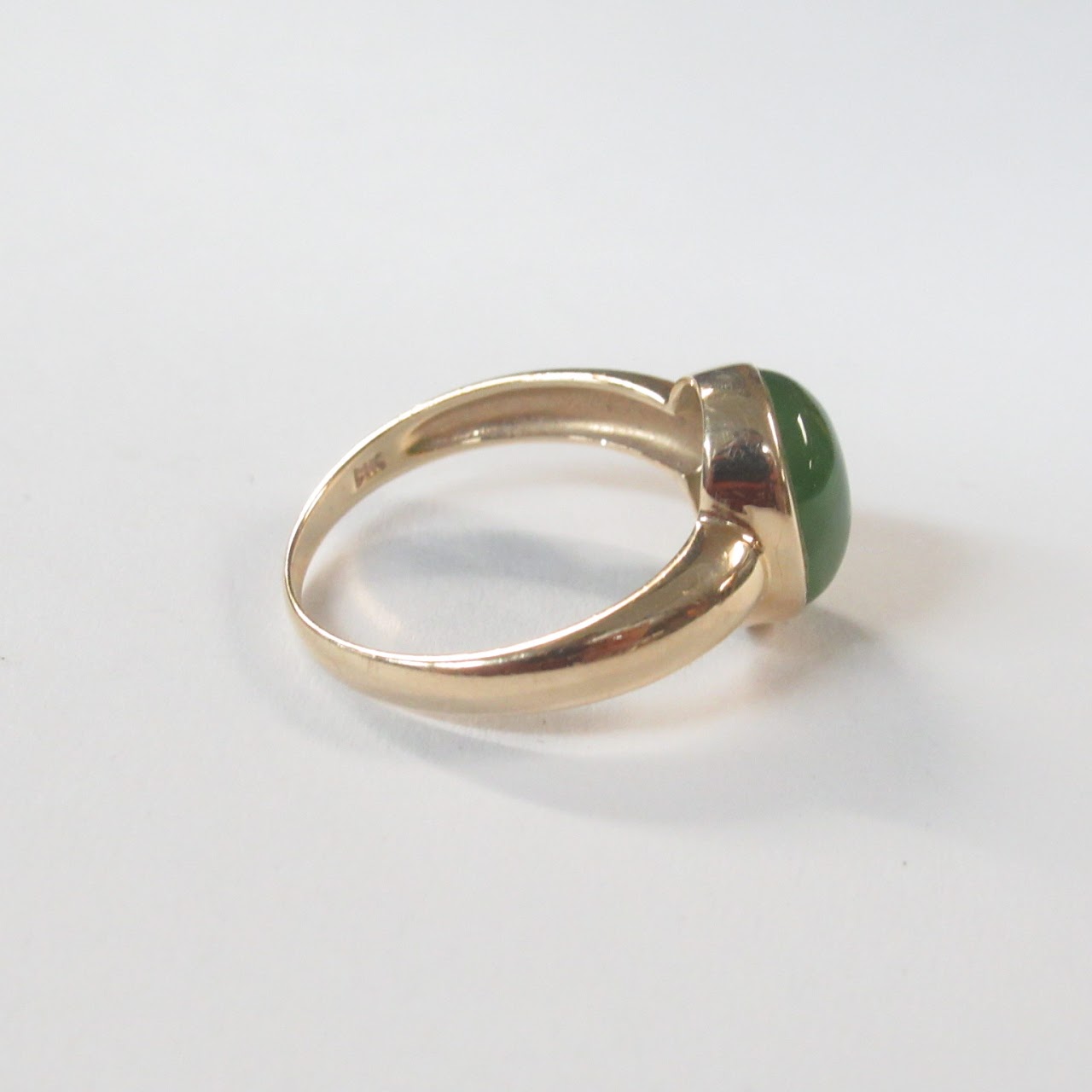 14K Gold and Jade Ring