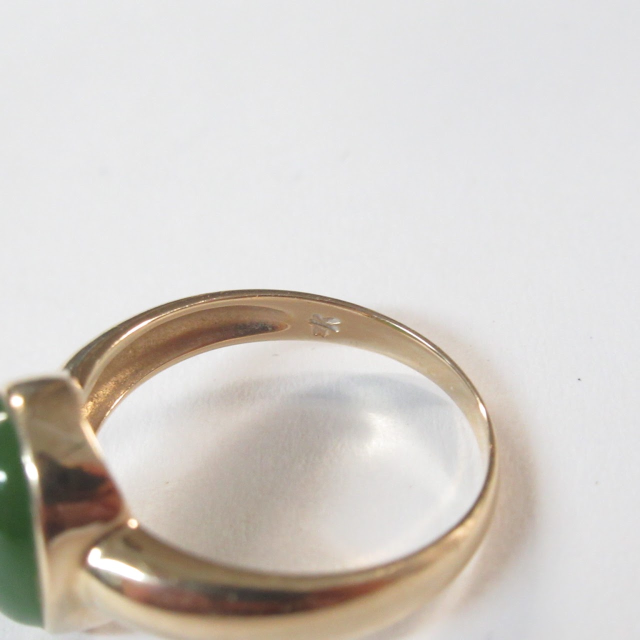 14K Gold and Jade Ring