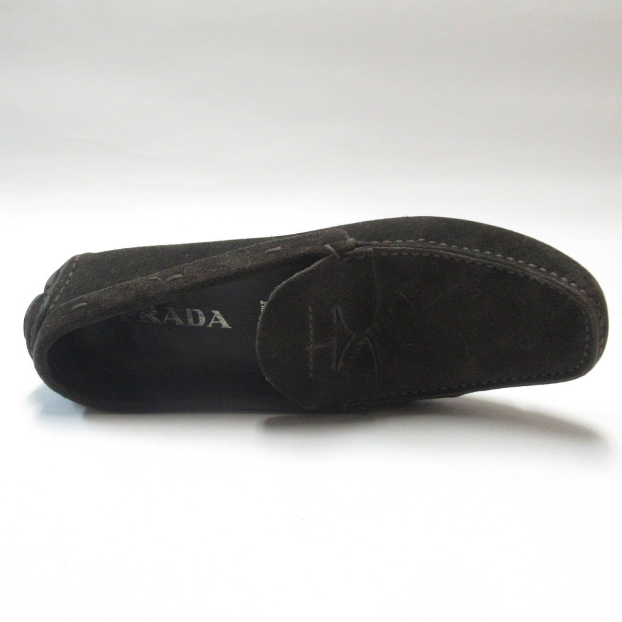 Prada Brown Suede Loafers