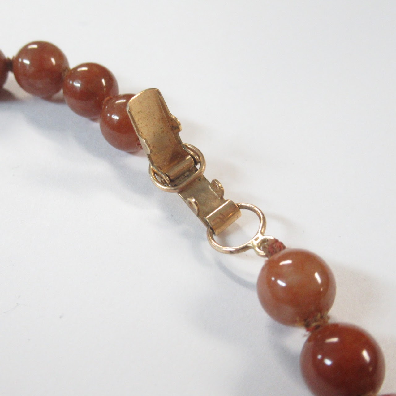 Jasper and 14K Gold Bead Necklace