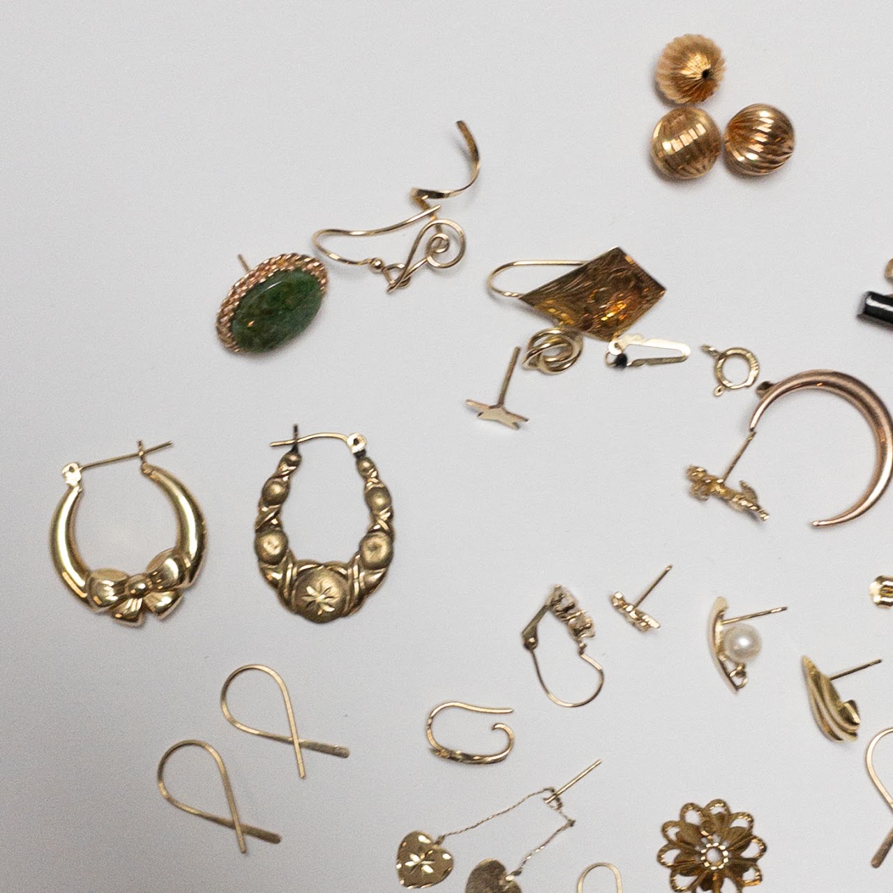 14K Gold Odd Jewelry Lot FOR WEIGHT