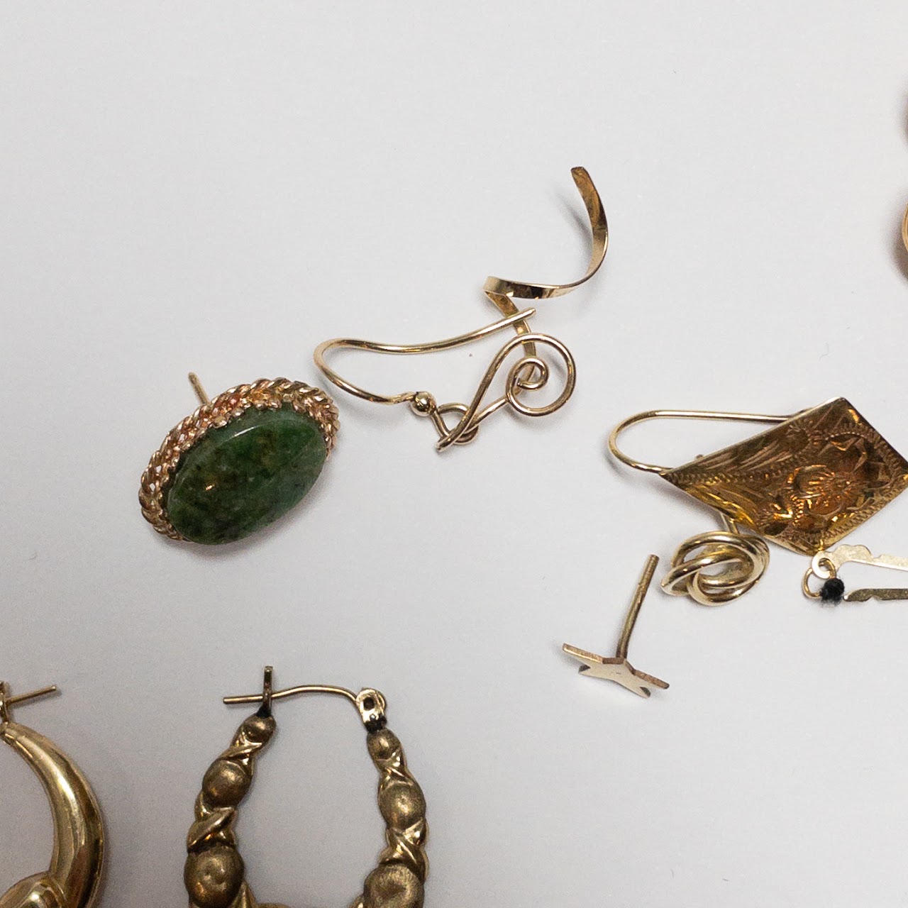 14K Gold Odd Jewelry Lot FOR WEIGHT