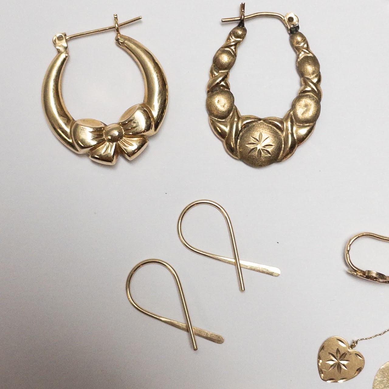 14K Gold Odd Jewelry Lot FOR WEIGHT