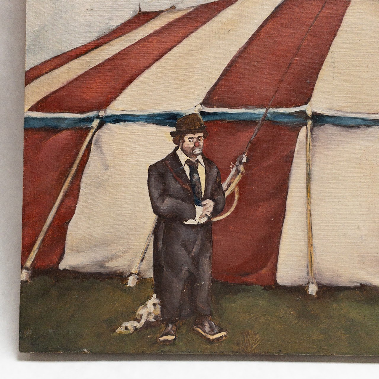 Circus Clown Signed Painting