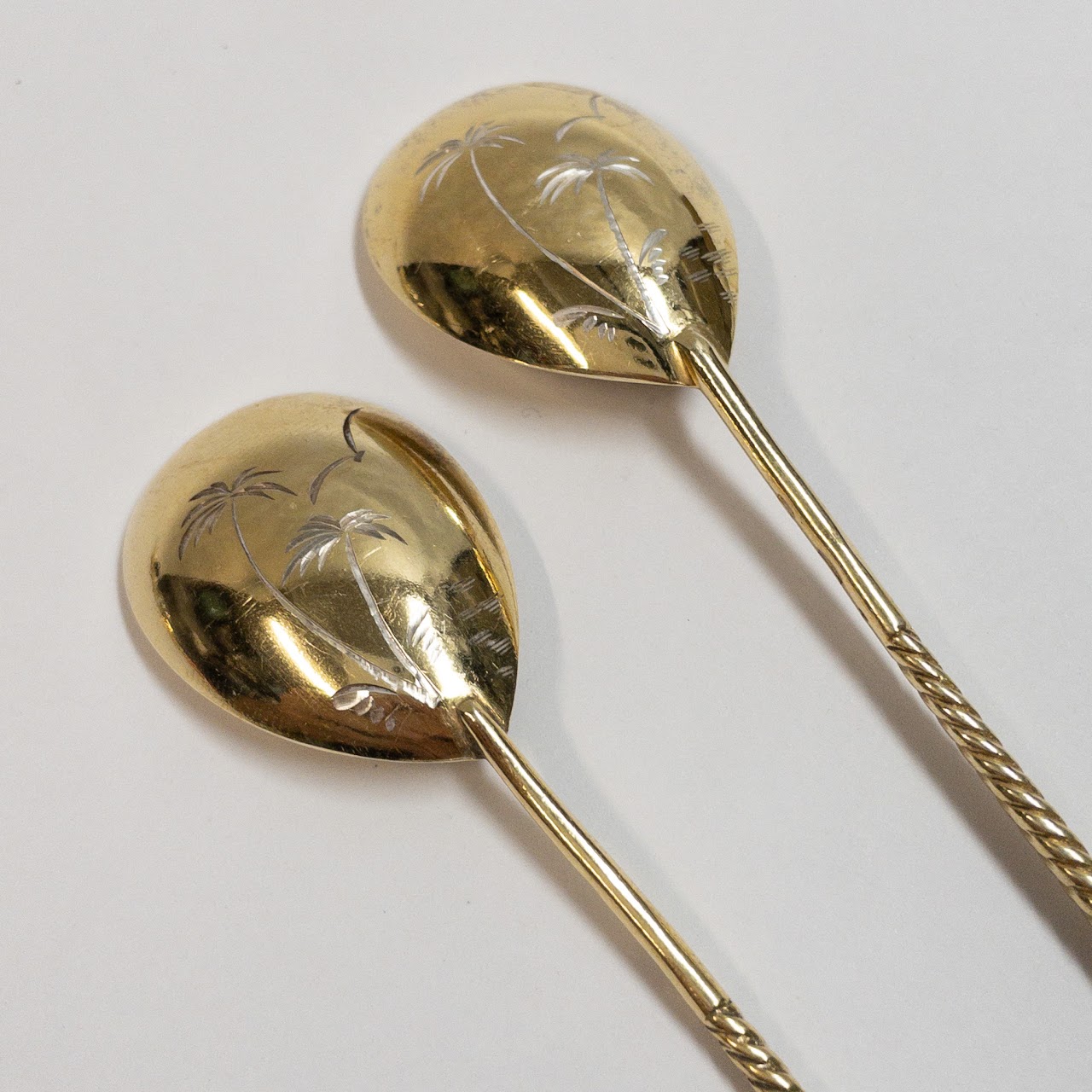 875 Silver Twist Handle Spoon Set