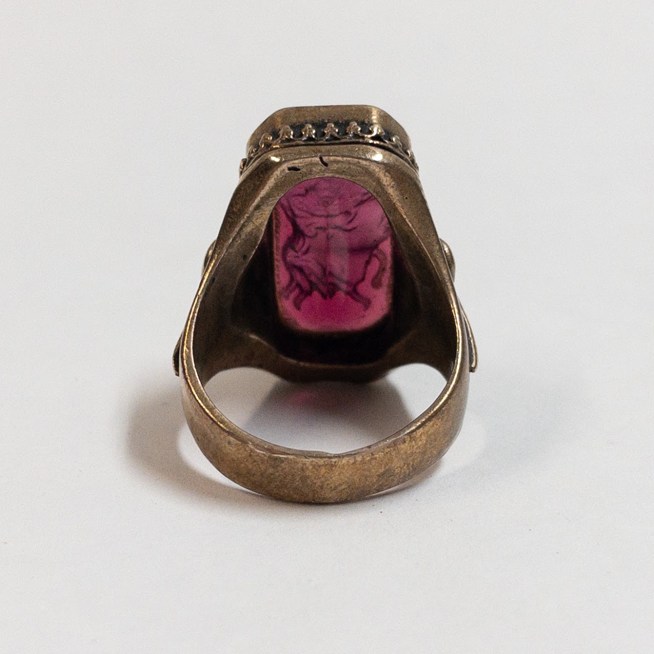 10K Gold Carved Intaglio Ring