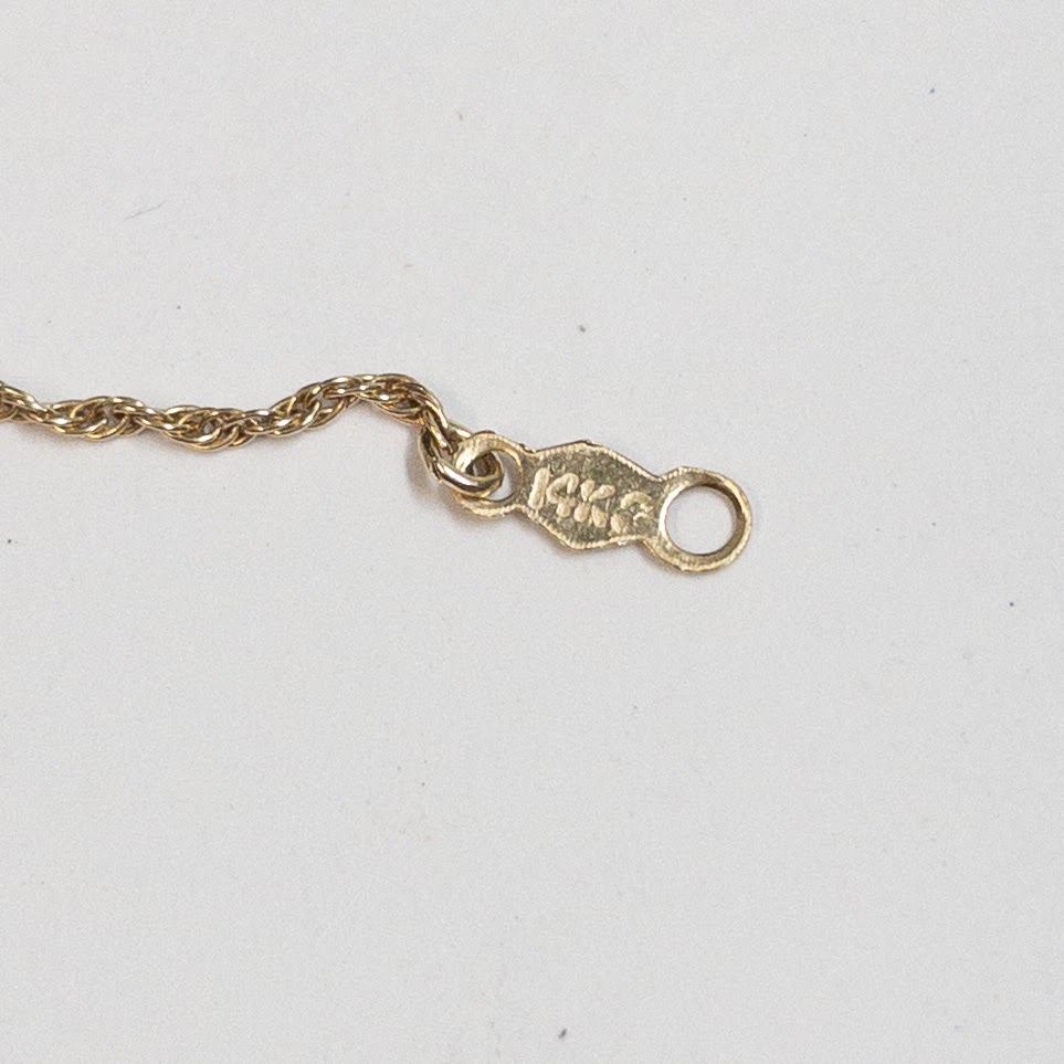 14K Gold Monogram Disc Pendant