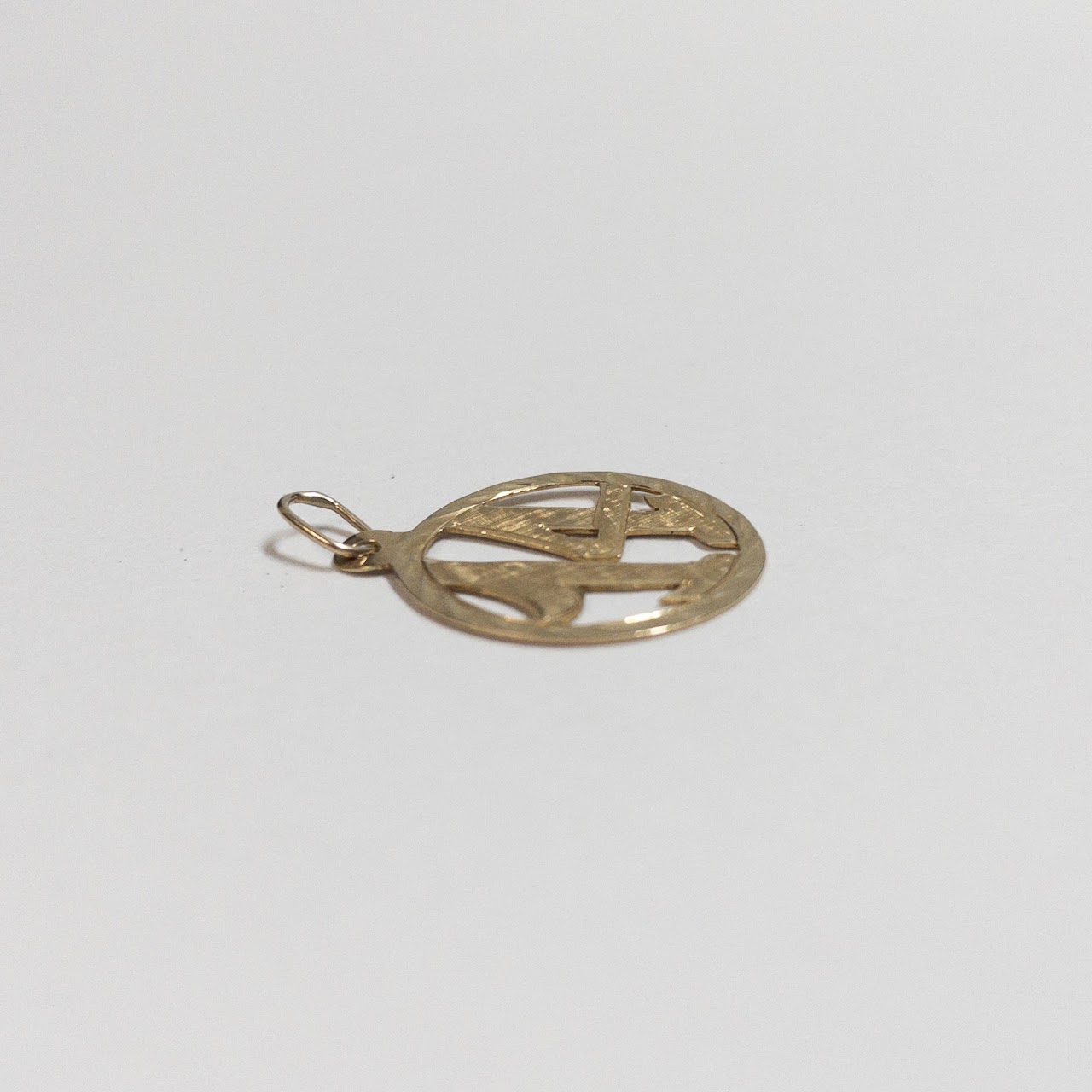 14K Gold '14' Charm