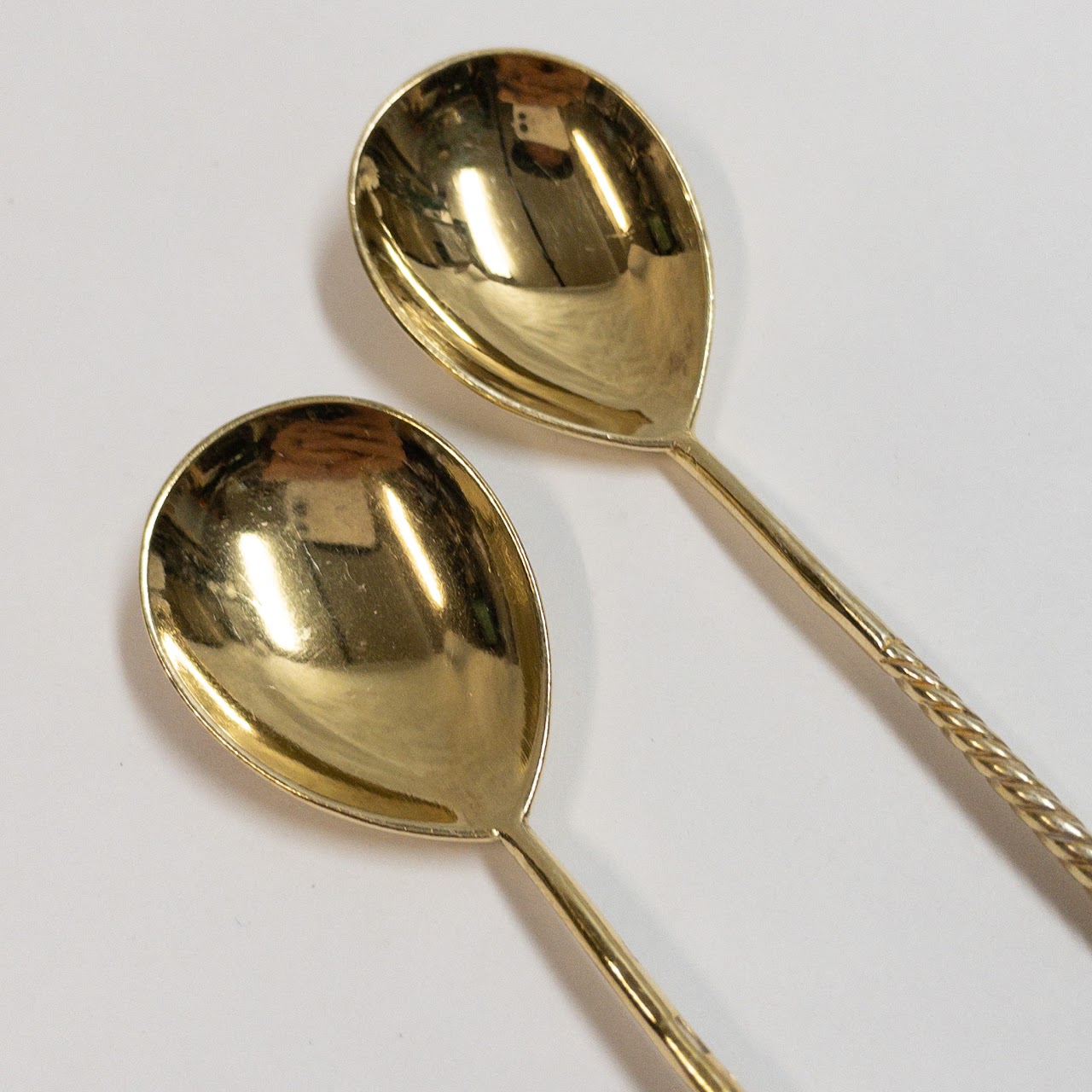 875 Silver Twist Handle Spoon Set