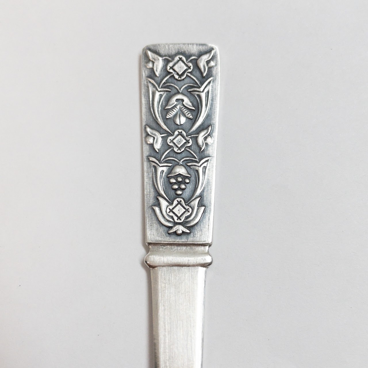 875 Silver Embossed Handle Spoon Set