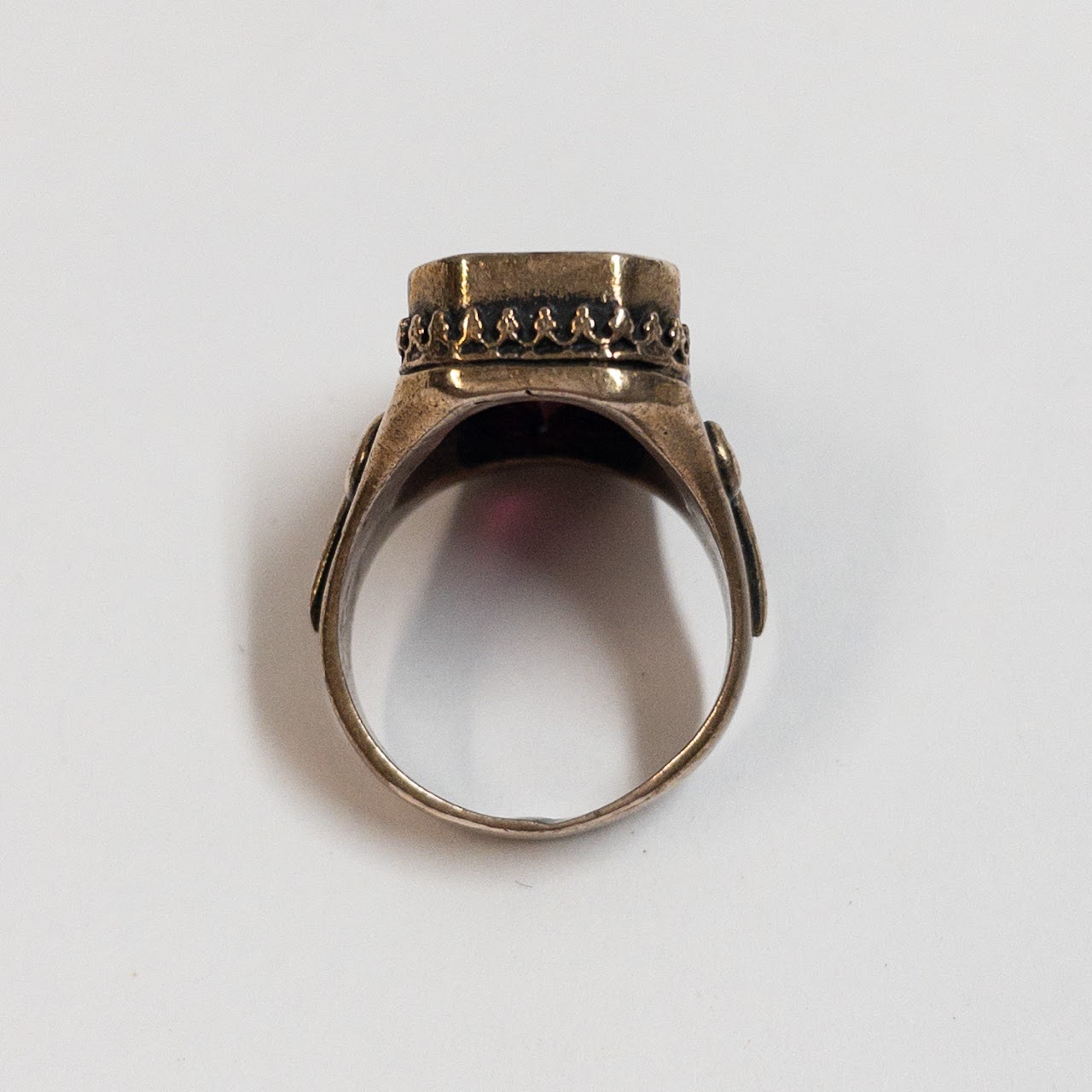 10K Gold Carved Intaglio Ring