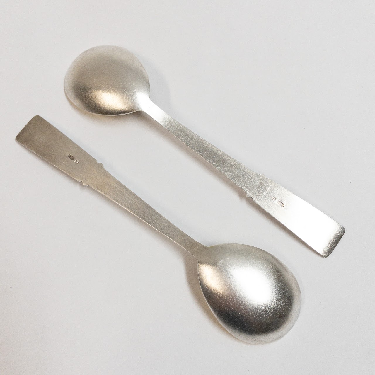 875 Silver Embossed Handle Spoon Set