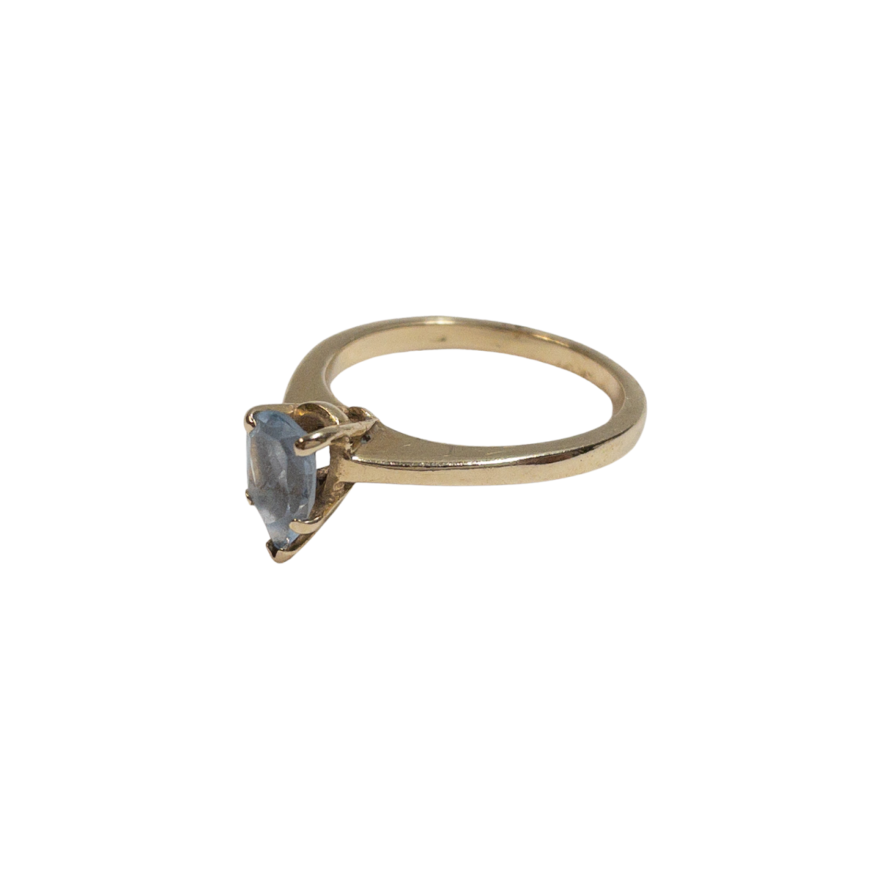 14K Gold Blue Stone Ring