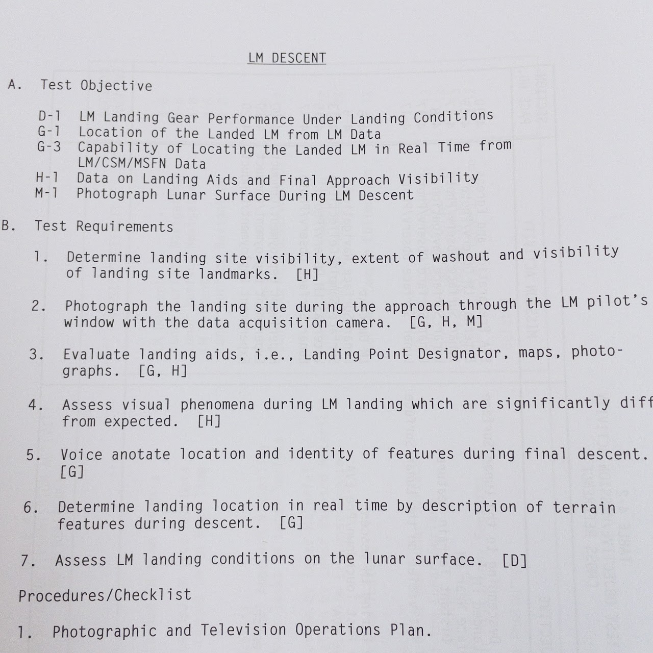 Apollo 11 Flight Plan 1969