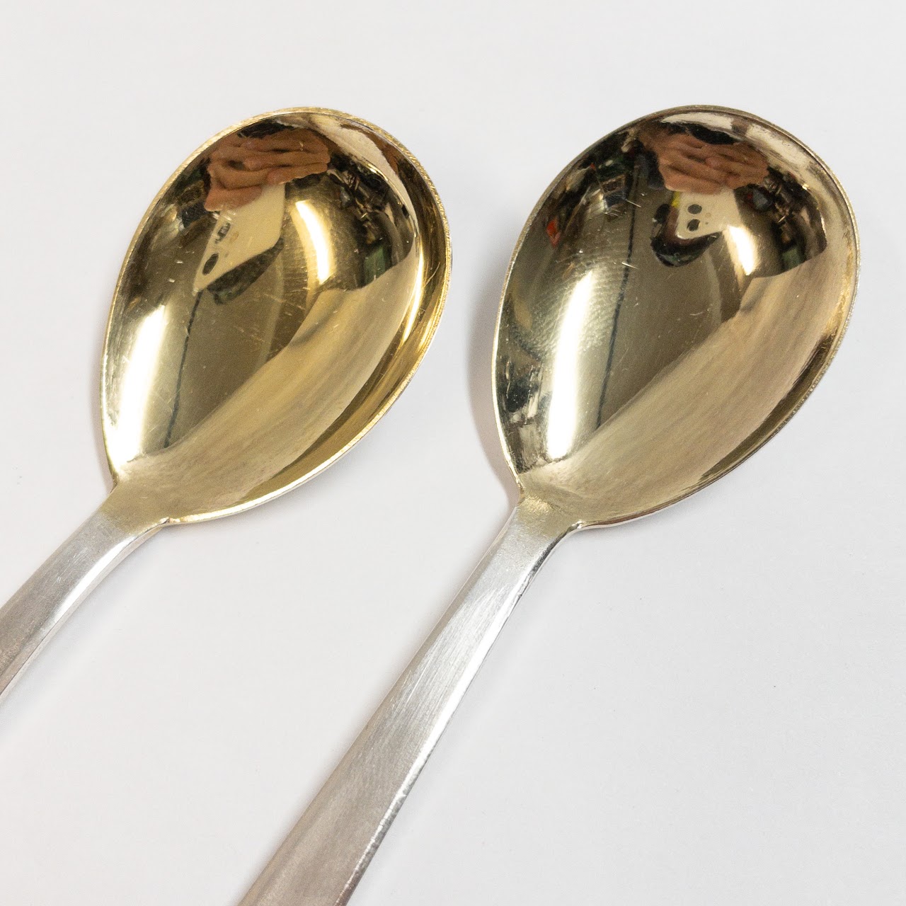 875 Silver Embossed Handle Spoon Set