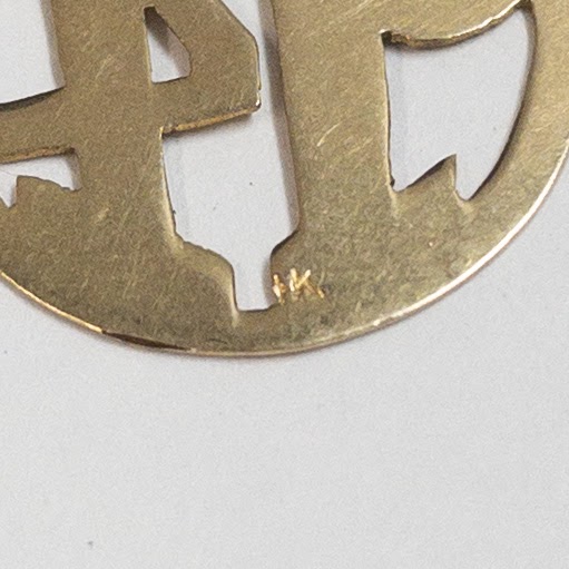 14K Gold '14' Charm