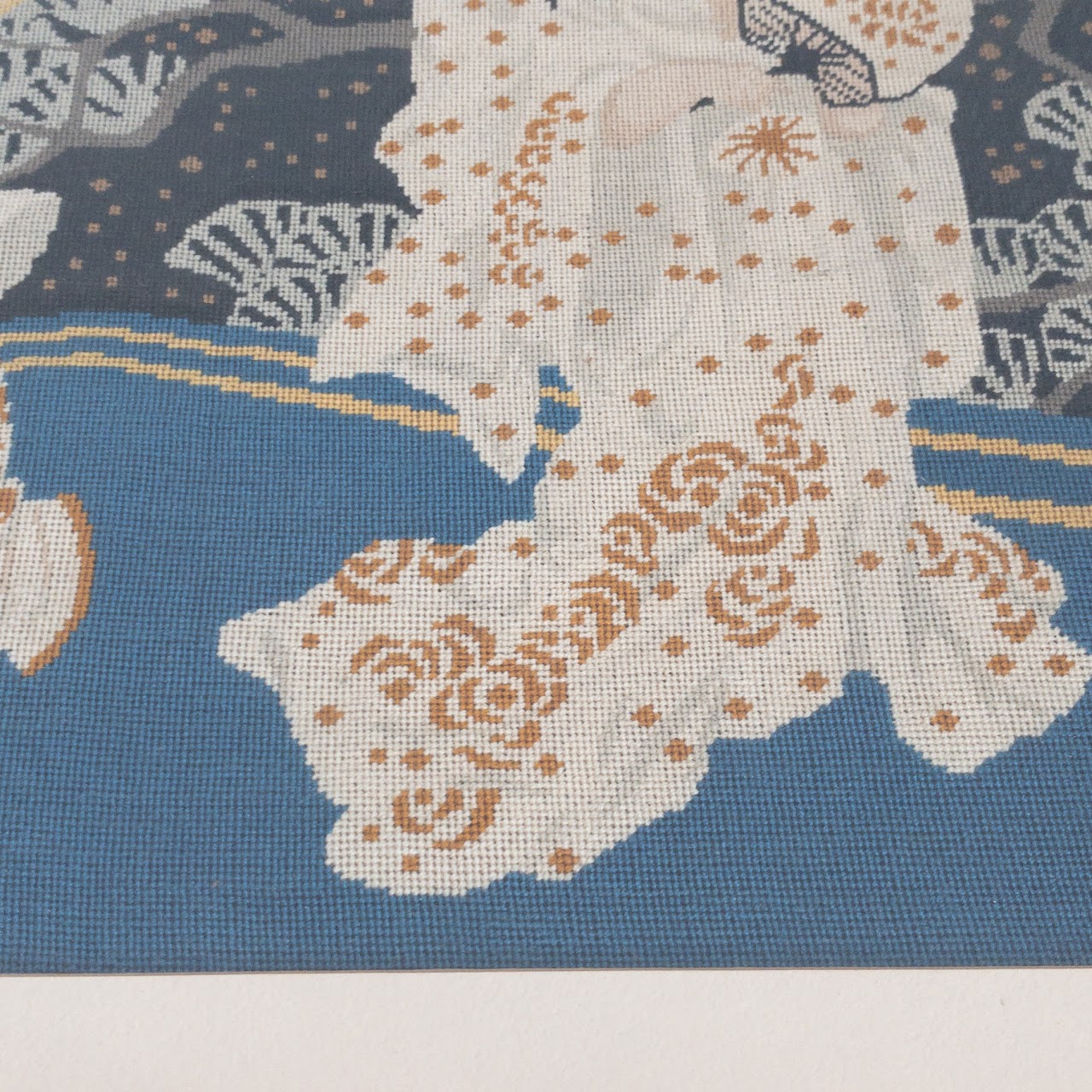 Japanese Geisha Needlepoint Panel