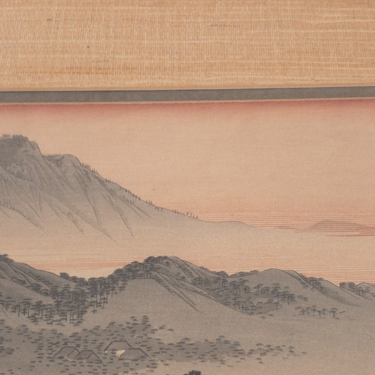 Japanese Mountainscape Signed Woodblock Print