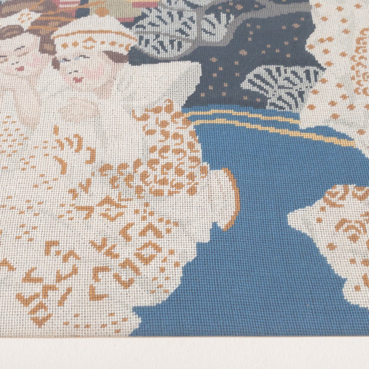 Japanese Geisha Needlepoint Panel