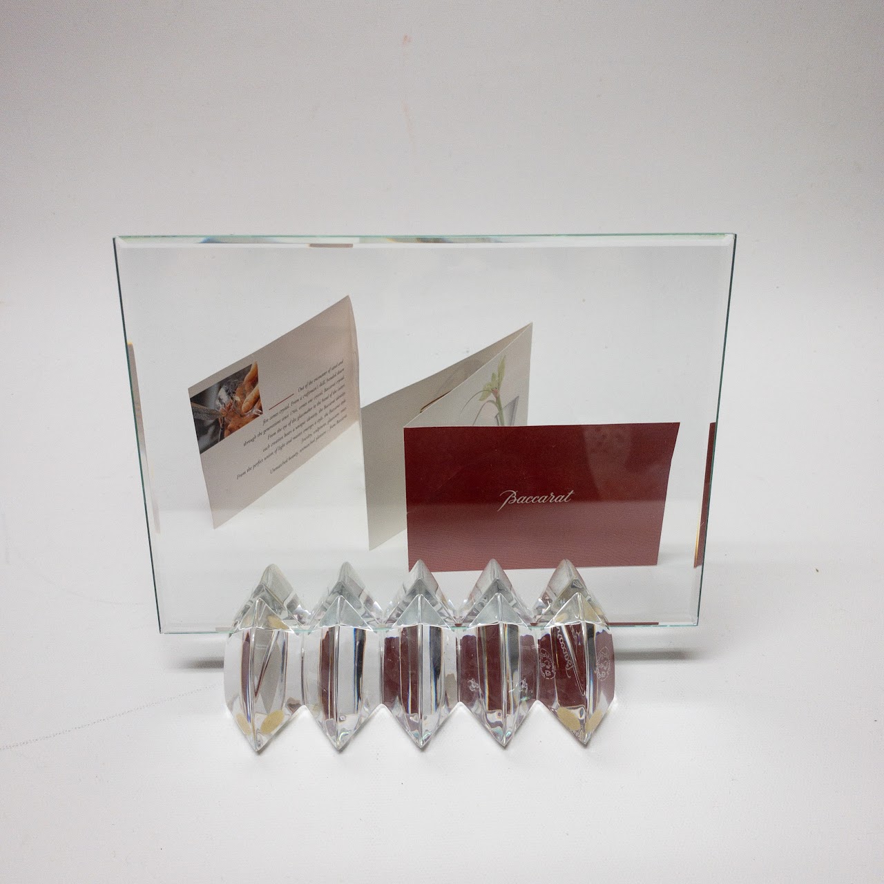 Baccarat Vega Photo Frame & Stand Set