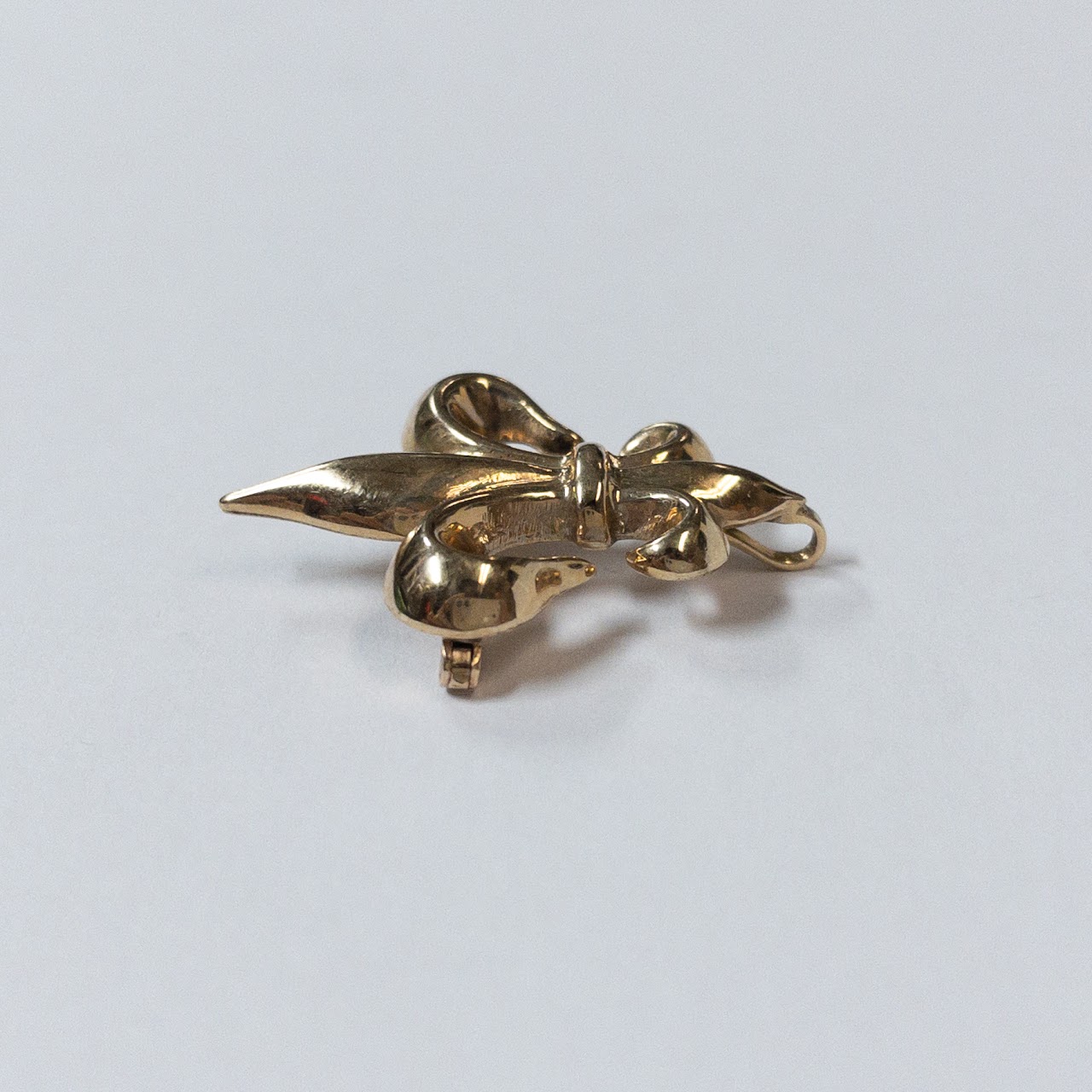 10K Gold Fleur-de-Lis Convertible Brooch