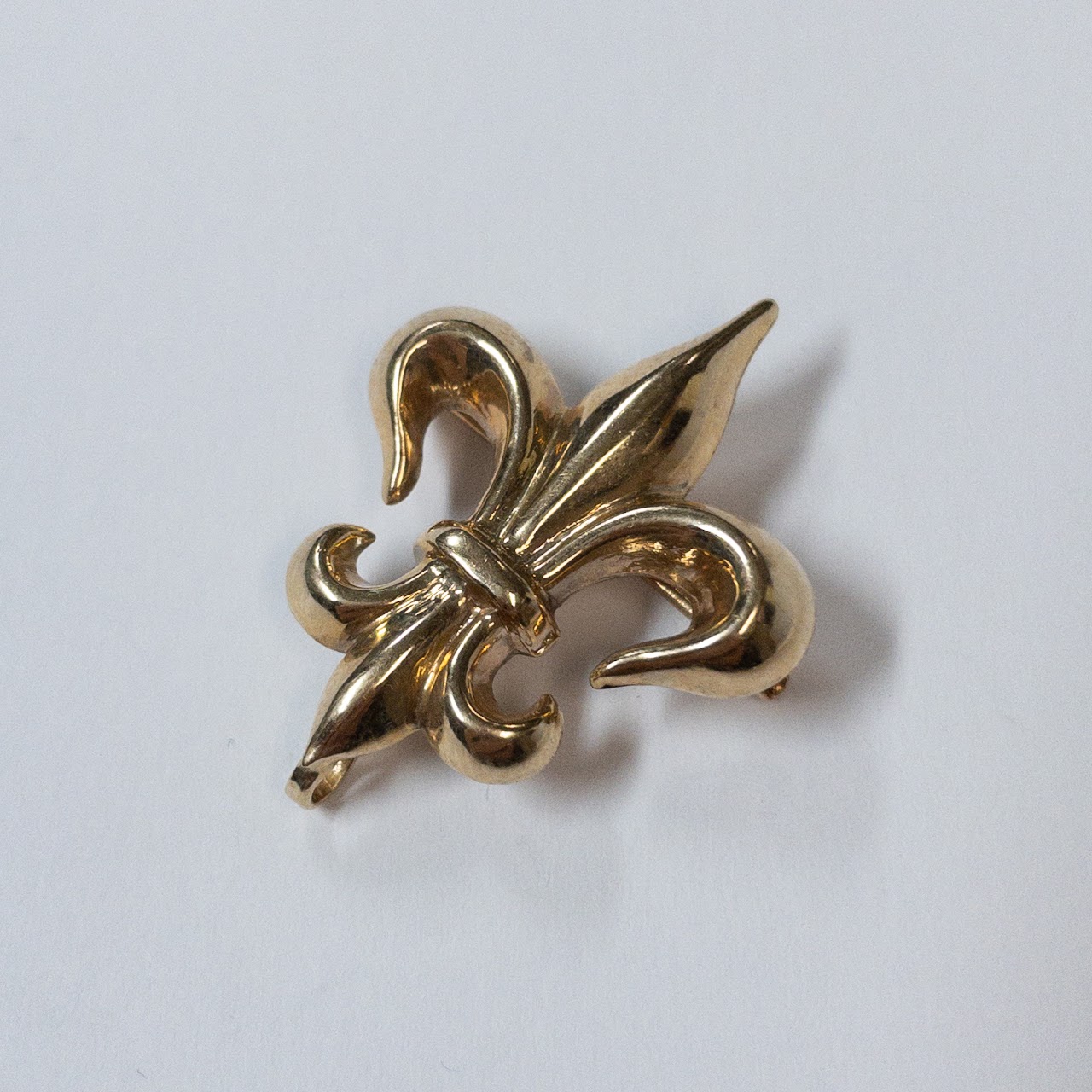 10K Gold Fleur-de-Lis Convertible Brooch