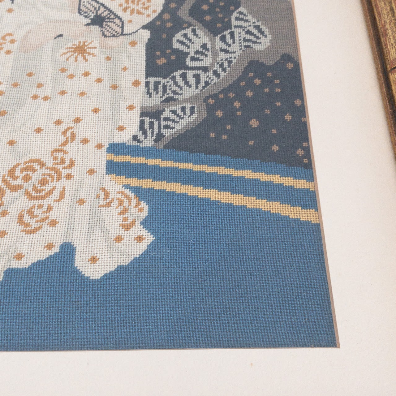 Japanese Geisha Needlepoint Panel