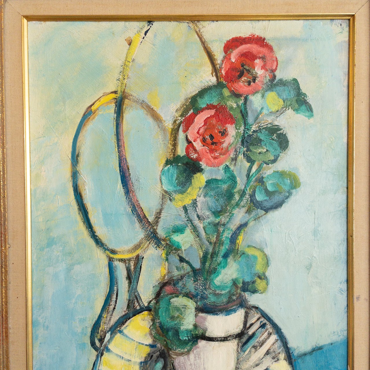 Laval Signed Rose Still Life Painting