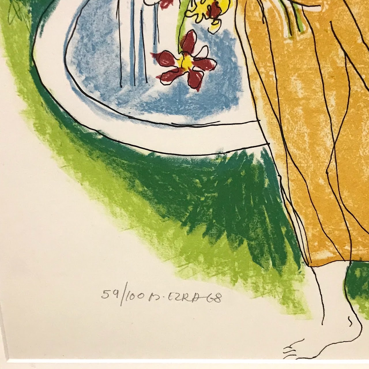 Ezra Signed Lithograph, 1968