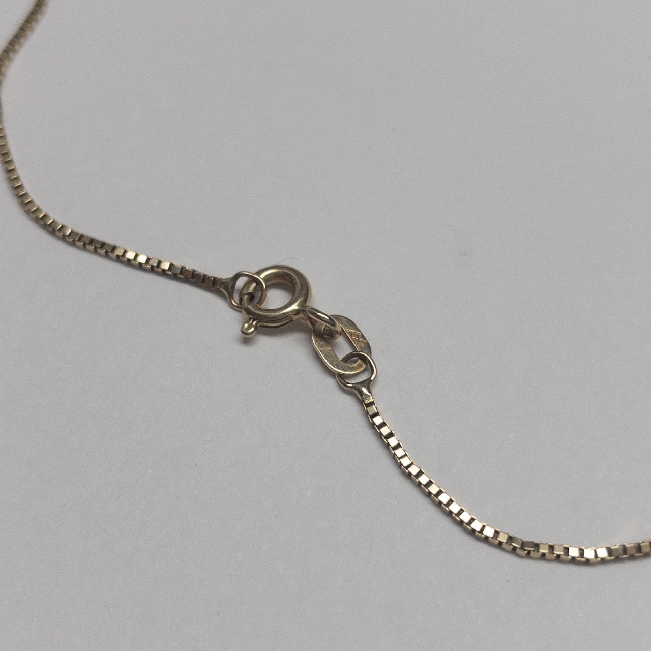 14K Gold Box Chain Necklace