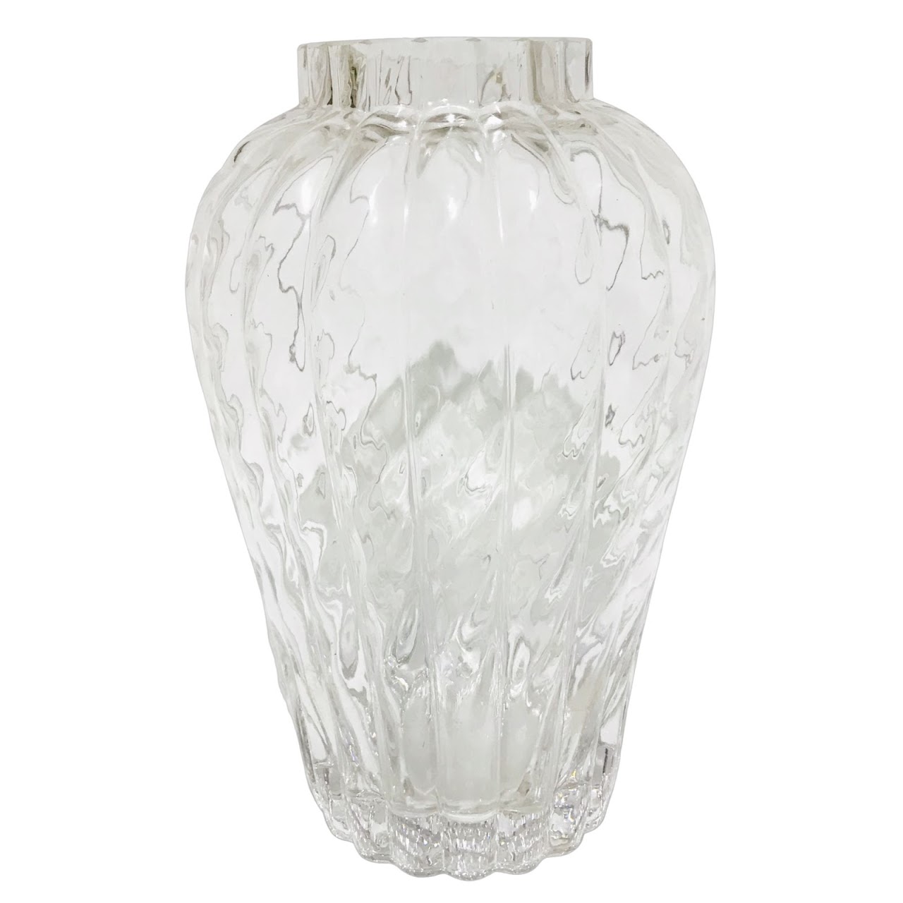 Tiffany & Co. Tall Optic Swirl Vase