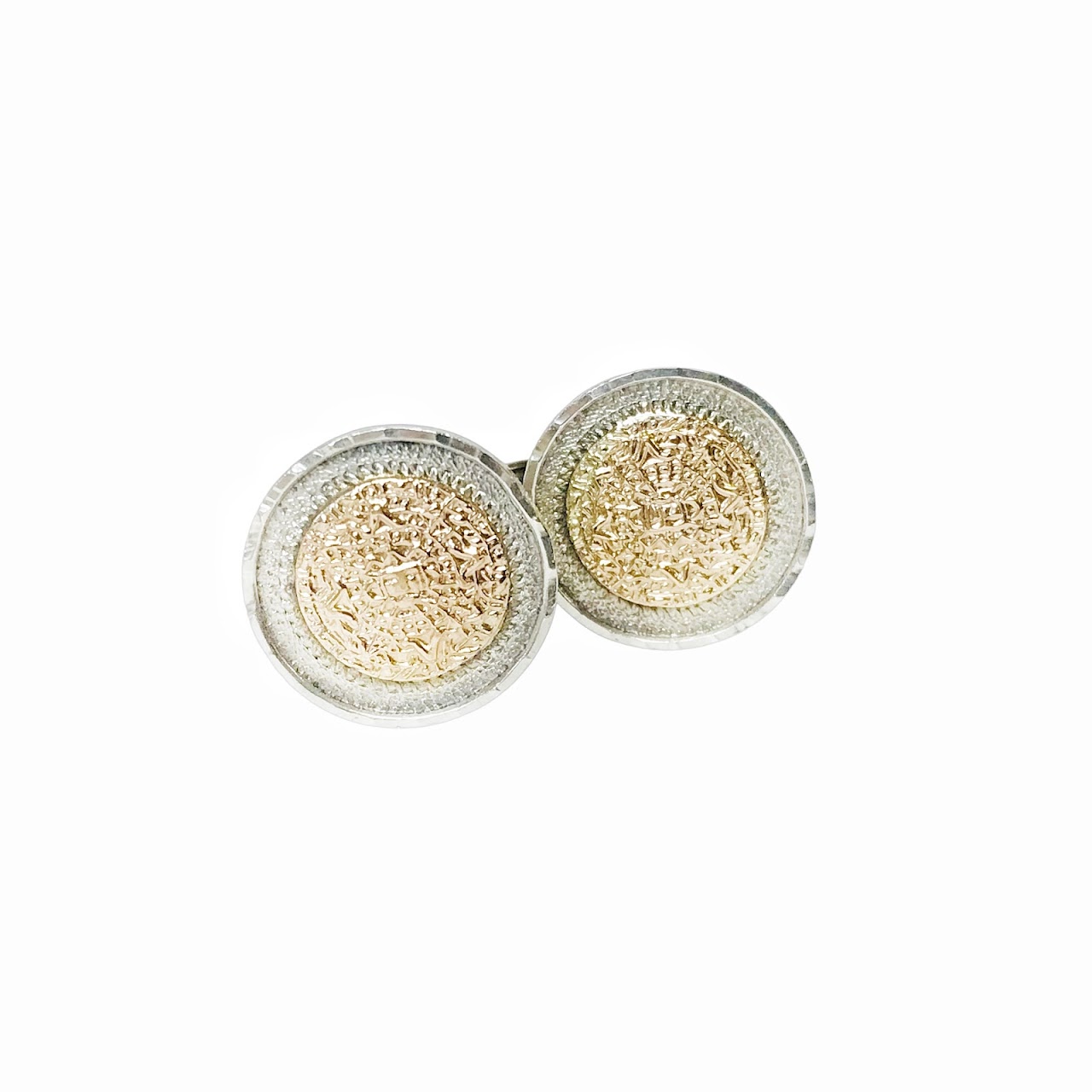 Sterling Silver and 10K Gold Cufflinks