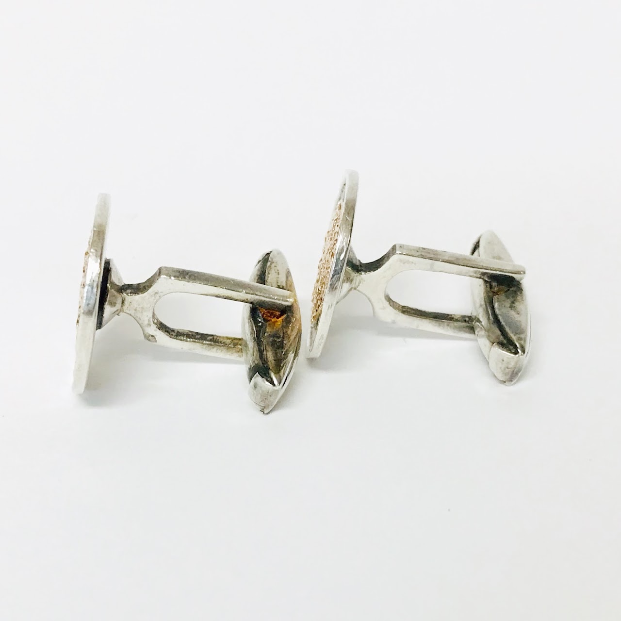 Sterling Silver and 10K Gold Cufflinks