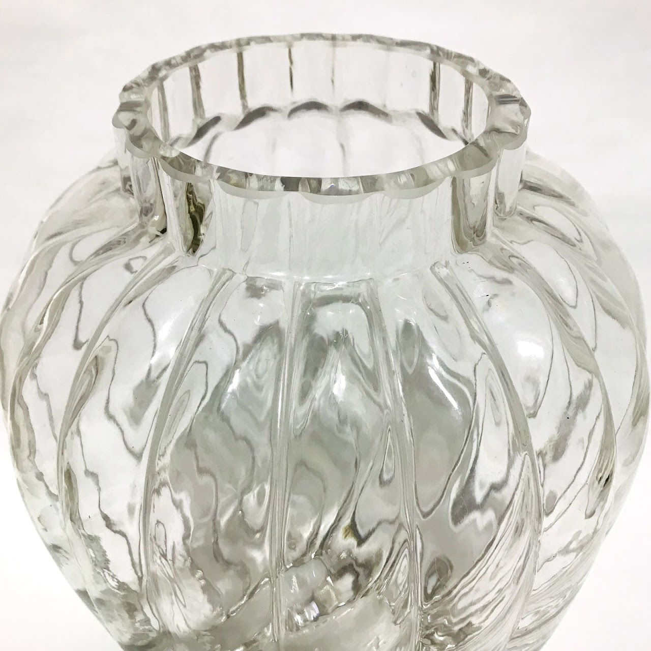 Tiffany & Co. Tall Optic Swirl Vase