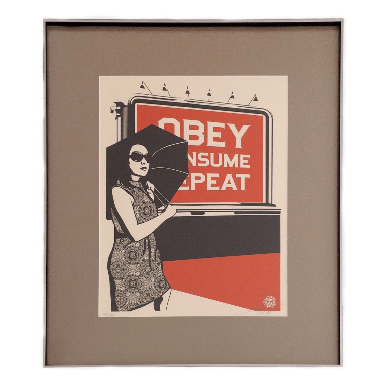 Shepard Fairey 'Obey Consume Repeat' Signed Lithograph