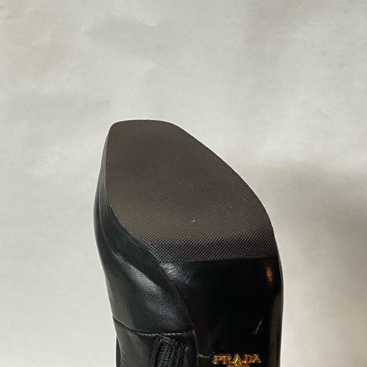 Prada Calf Height High Heel Boots