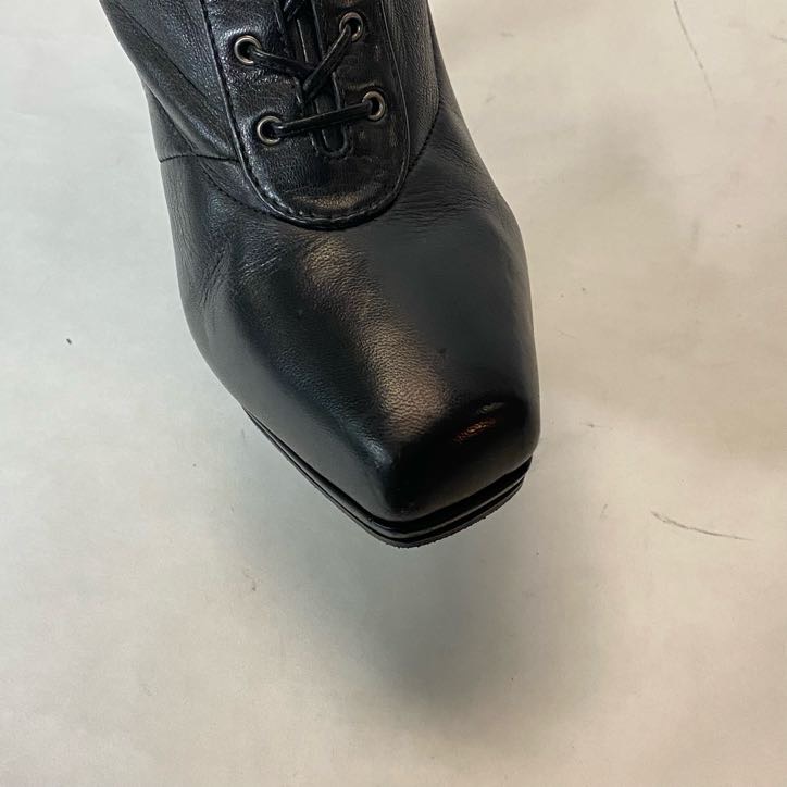 Prada Calf Height High Heel Boots