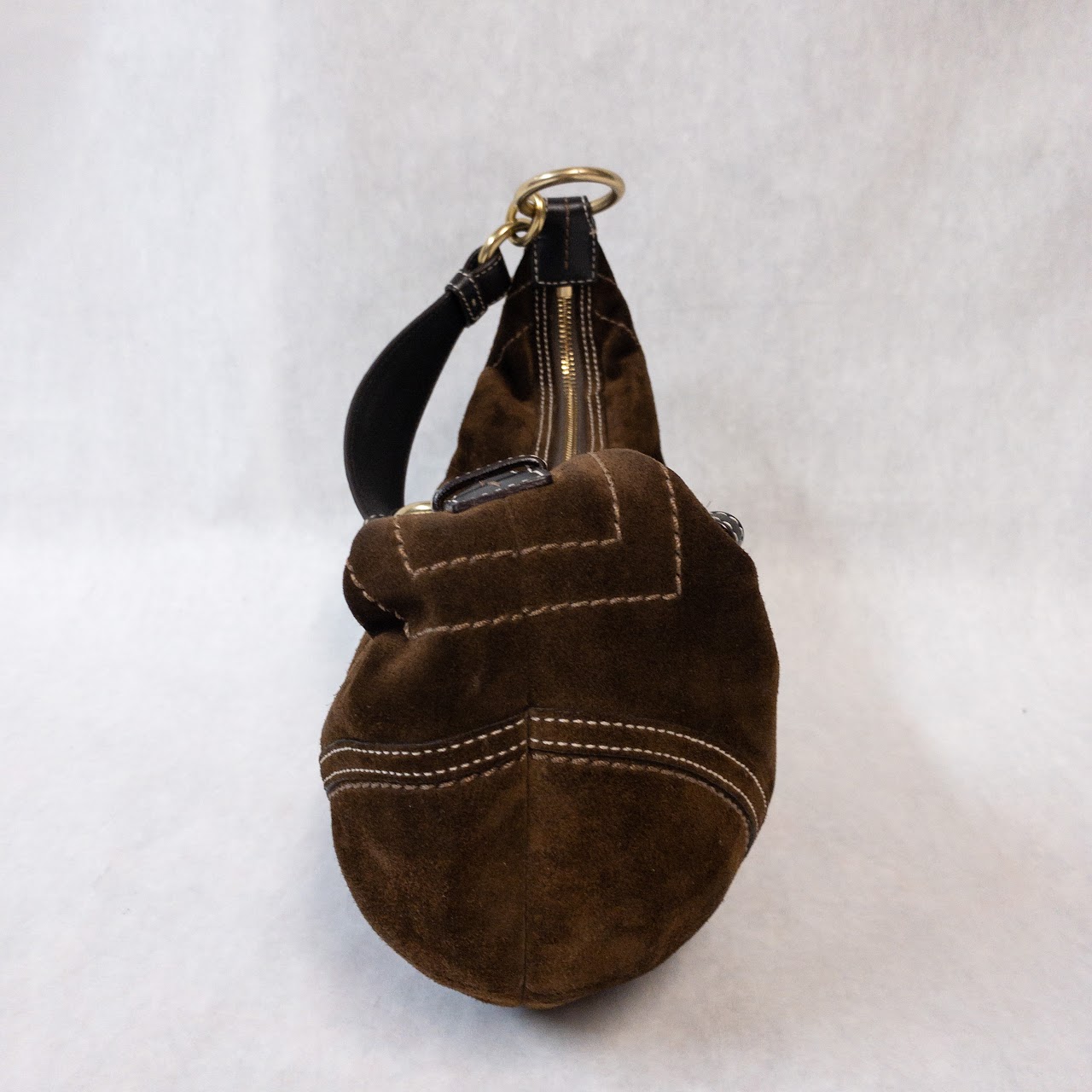 Coach Brown Suede Hobo Shoulder Bag