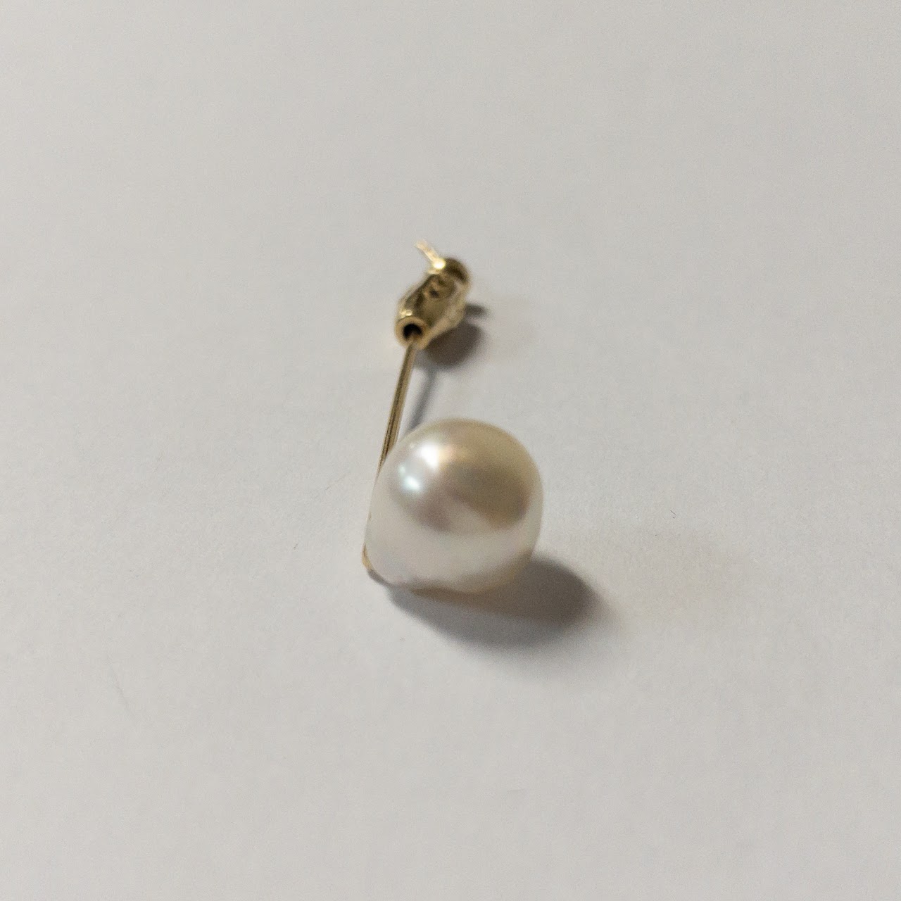 14K Gold & Pearl Stick Pin NEEDS REPAIR