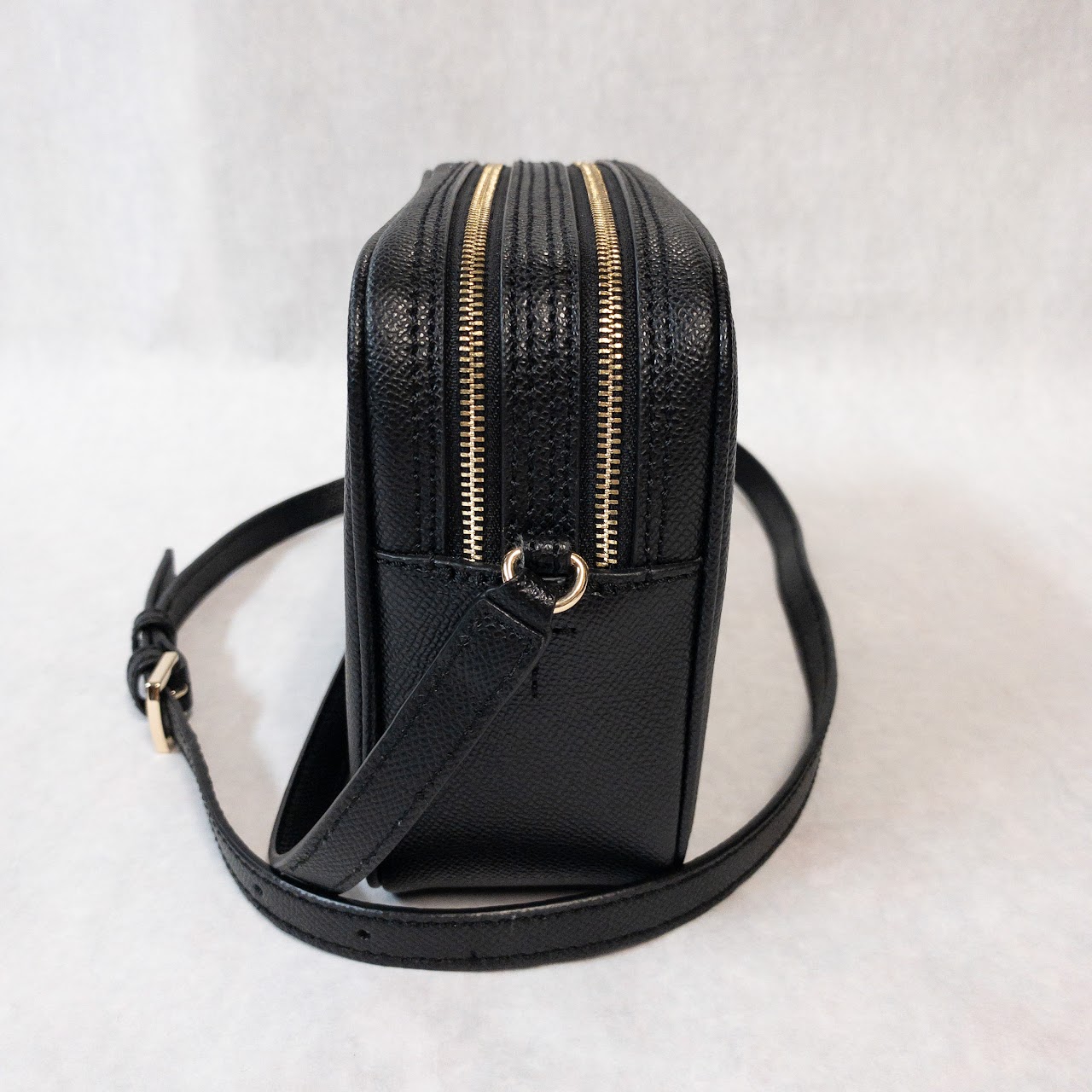 Furla MINT Black Leather Crossbody Camera Bag