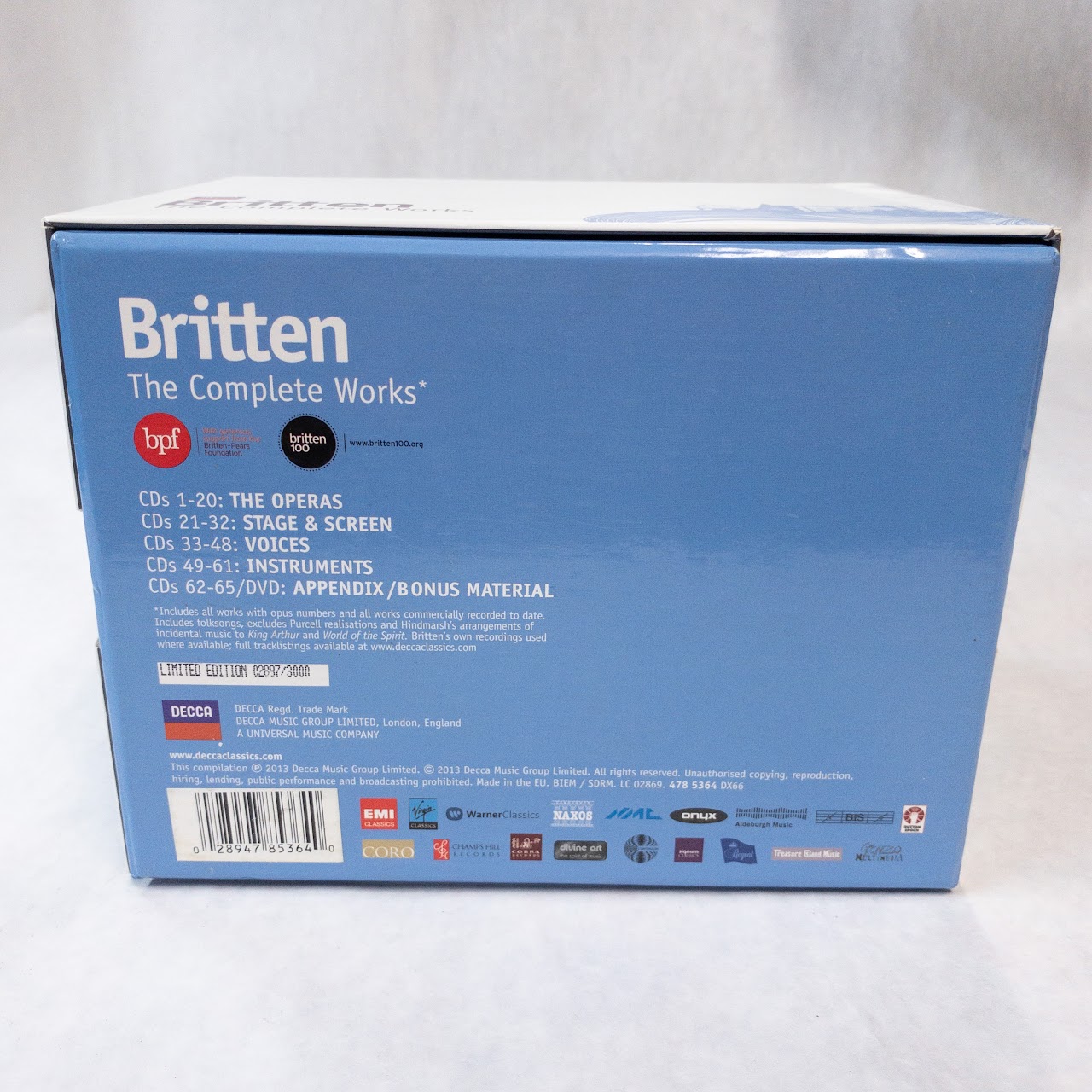 'Britten The Complete Works' Limited Edition CD Box Set