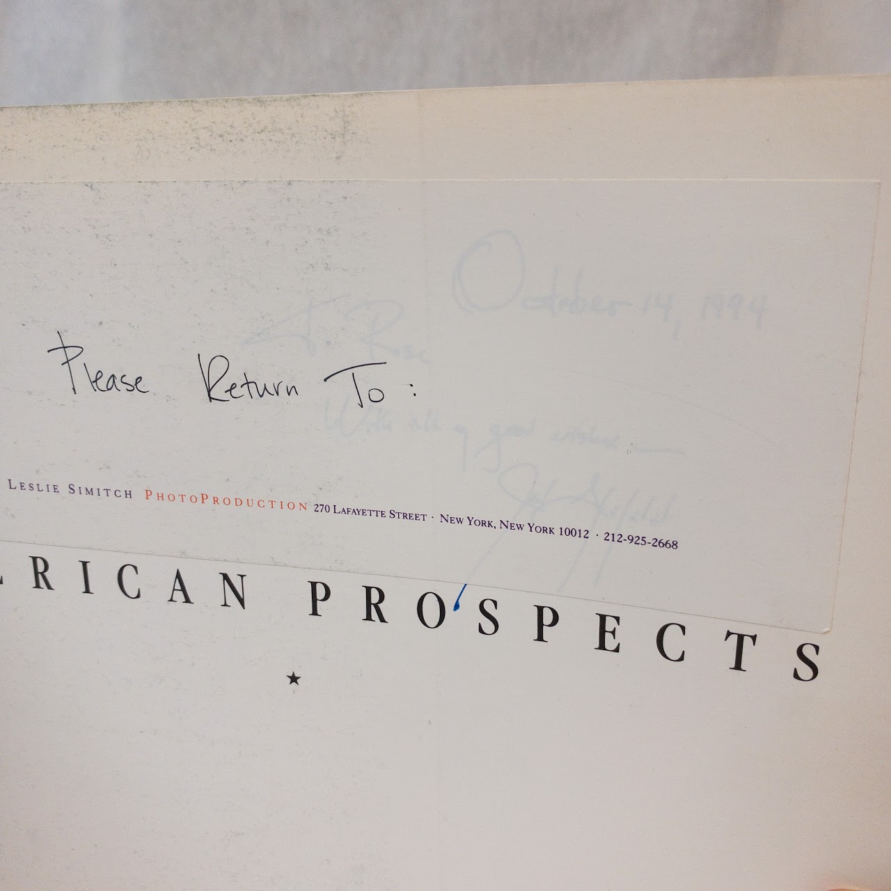 Joel Sternfeld 'American Prospects'  Book